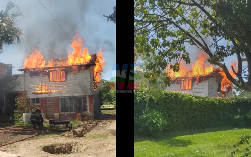 Ensenada: el fuego arrasó con una vivienda en el camino a Regatas