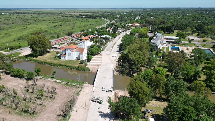 La obra del puente del arroyo La Guardia en Punta Lara entra en la etapa final